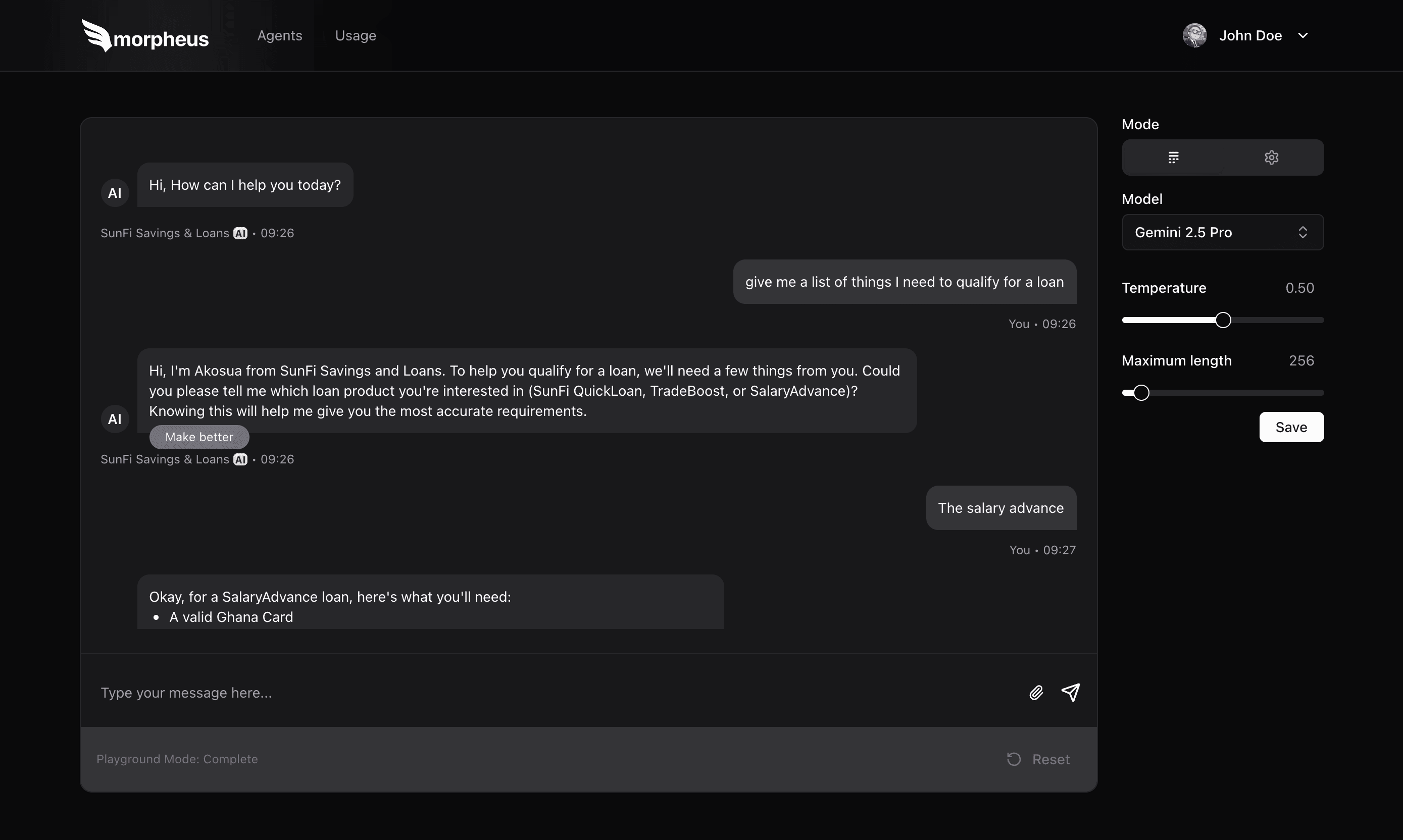 app screen